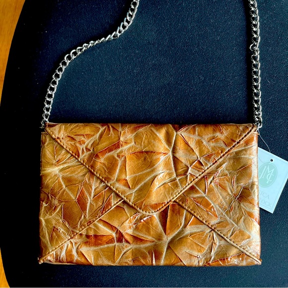 Jessica McClintock Patchwork Faux Leather Purse - Picture 1 of 8